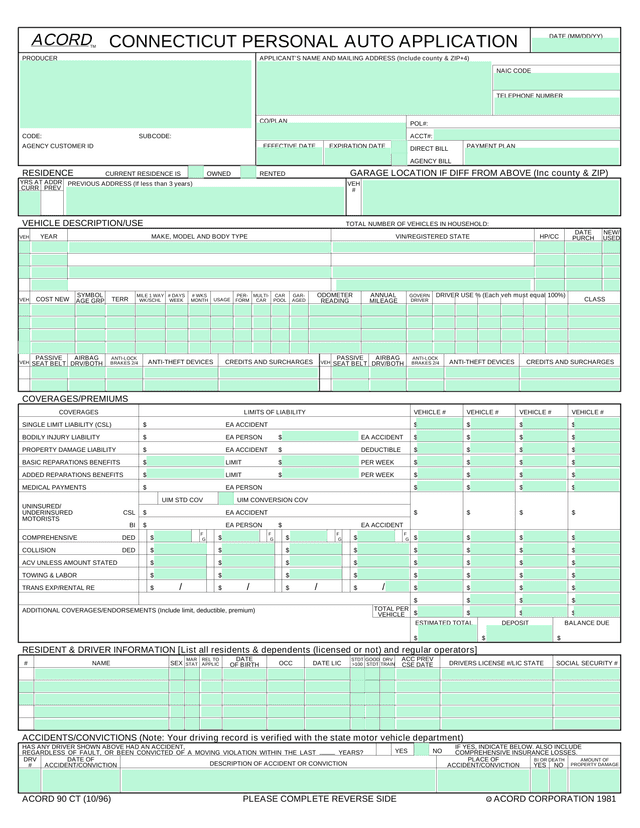 Flood Insurance Application (NFIP Page 1) screenshot
