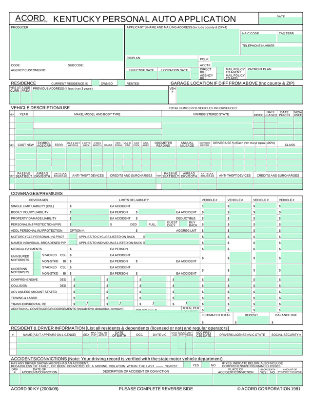 Flood Insurance Application (NFIP Page 1) screenshot