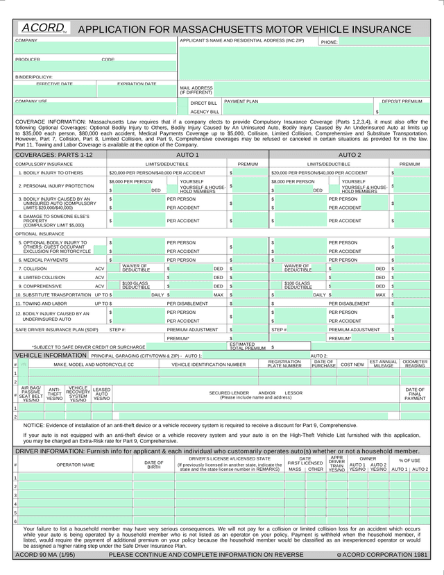 Flood Insurance Application (NFIP Page 1) screenshot