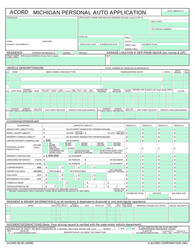 Flood Insurance Application (NFIP Page 1) screenshot