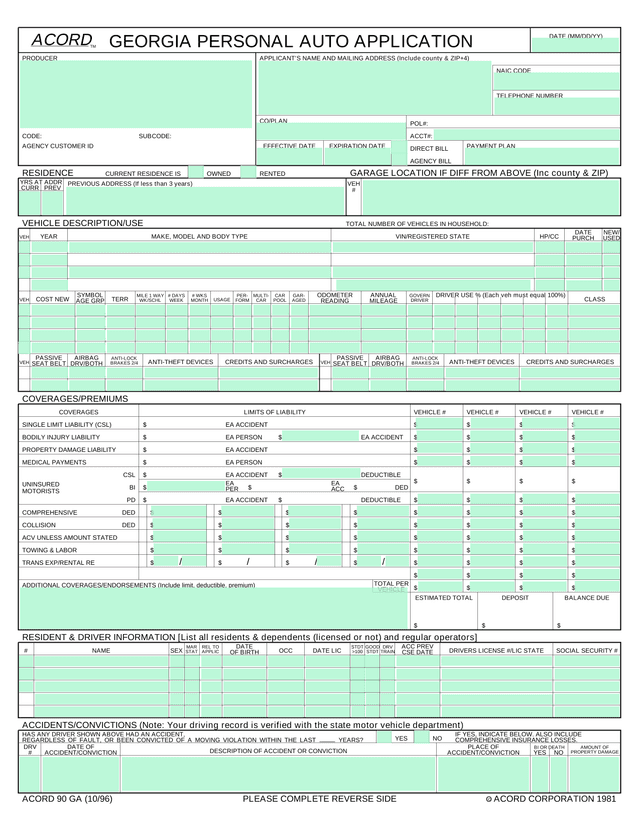Flood Insurance Application (NFIP Page 1) screenshot