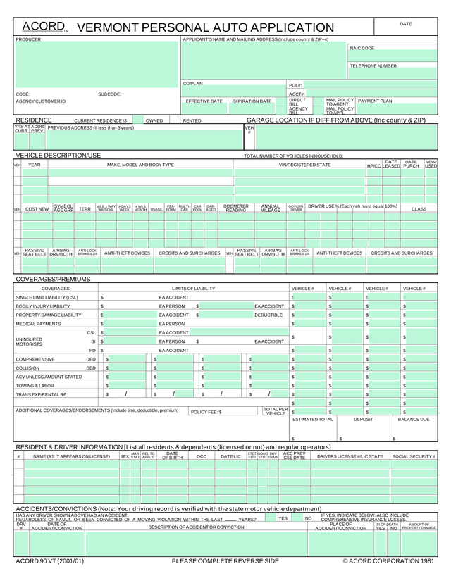Flood Insurance Application (NFIP Page 1) screenshot