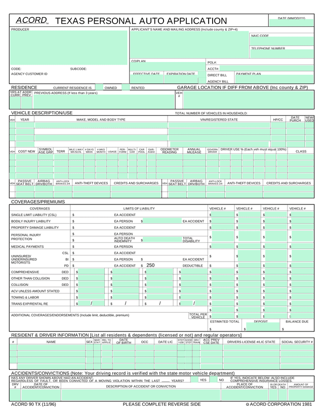 Flood Insurance Application (NFIP Page 1) screenshot