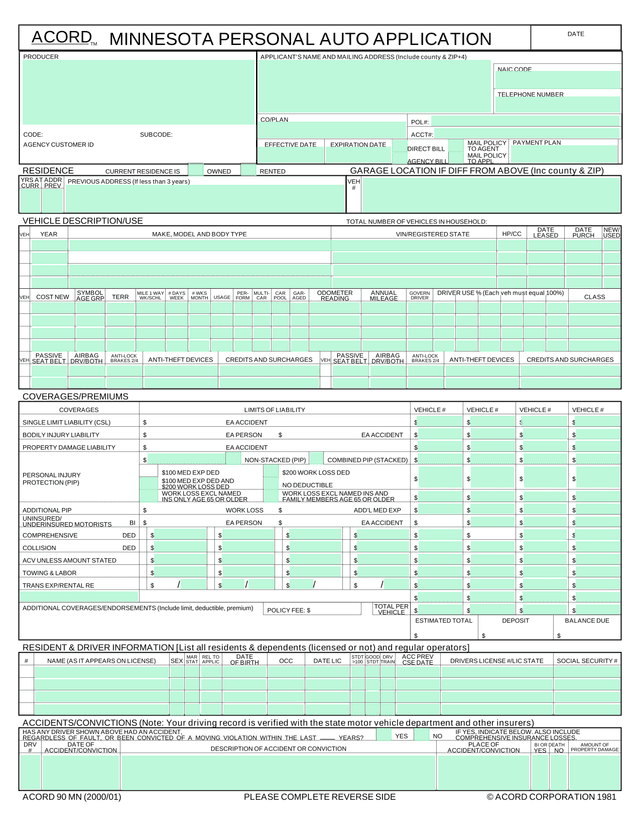 Flood Insurance Application (NFIP Page 1) screenshot