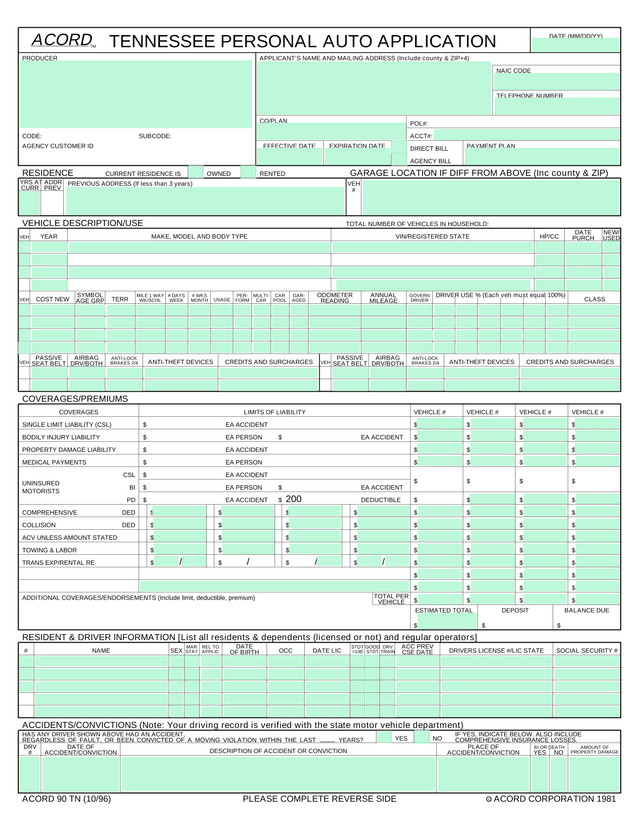 Flood Insurance Application (NFIP Page 1) screenshot