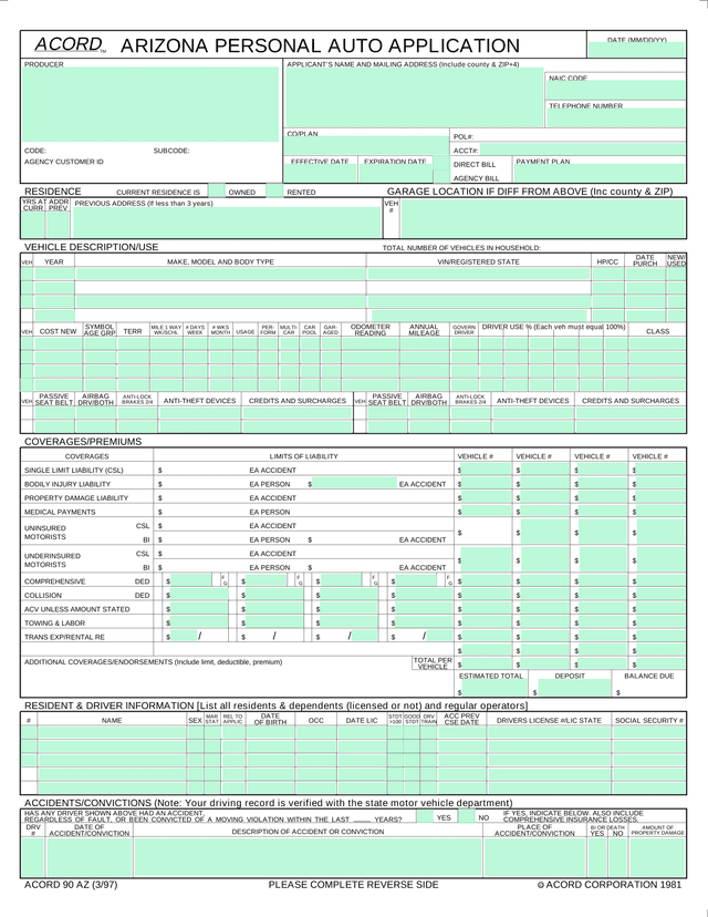 Flood Insurance Application (NFIP Page 1) screenshot