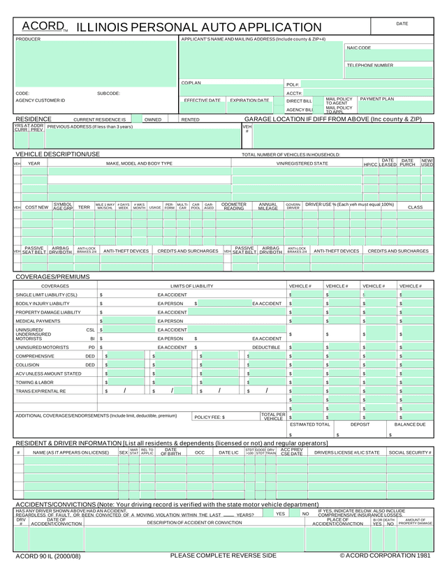 Flood Insurance Application (NFIP Page 1) screenshot