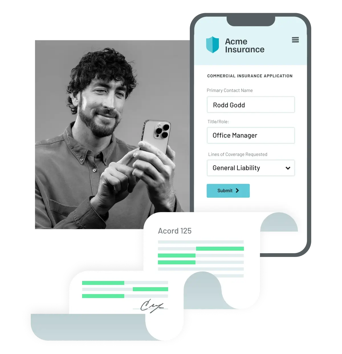 Embed & customize any insurance paperwork or e-sign experience